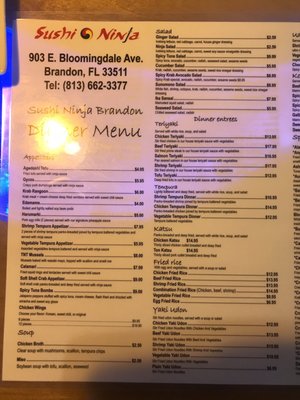 Menu photo 8 Sushi Ninja - Brandon Brandon, FL