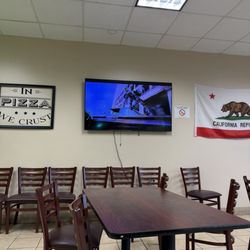 Movie playing on the TV while you eat!
