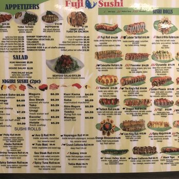 Fuji Sushi - Menu - Sushi Bars Near Me - Turlock, California