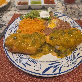 Abuelo's Mexican Restaurant - Pork Chimichanga with green chili sauce - Mexican Near Me - Fort Worth, Texas Abuelo's Mexican Restaurant - Pork Chimichanga with green chili sauce - Mexican Near Me - Fort Worth, Texas