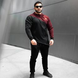 Kardio Matters - Black & Maroon Splits - Slant jacket only at www.kardiomatters.com