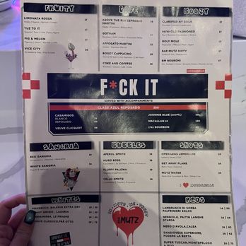 Bar Mutz - Menu - Cocktail Bars Near Me - Westwood, New Jersey