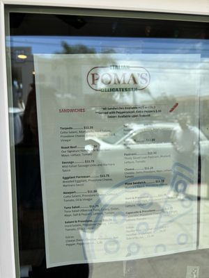Menu photo 1 Poma's Italian Deli San Diego, CA Menu photo 1 Poma's Italian Deli San Diego, CA