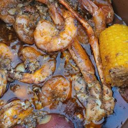 Bag O Crab - Crab,shrimp, potatoes, and corn.