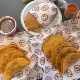 5) 3 Tacos Dorados with Consome