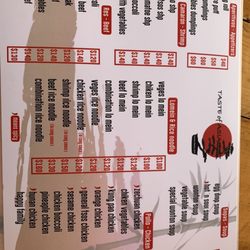 Taste Of Asia - Menu