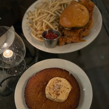 Sylvain - CAST IRON CORNBREAD SYLVAIN CHICKEN SANDWICH - Southern Near Me - New Orleans, Louisiana Sylvain - CAST IRON CORNBREAD SYLVAIN CHICKEN SANDWICH - Southern Near Me - New Orleans, Louisiana