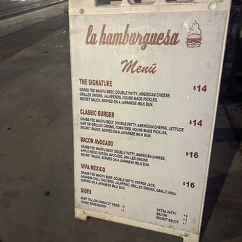 La Hamburguesa - Menu - Food Trucks Near Me - Phoenix, Arizona