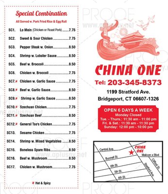 Menu photo 3 China One  Bridgeport, CT