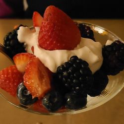 Delmonico's Italian Steakhouse - Mixed Berries Zabaglione.