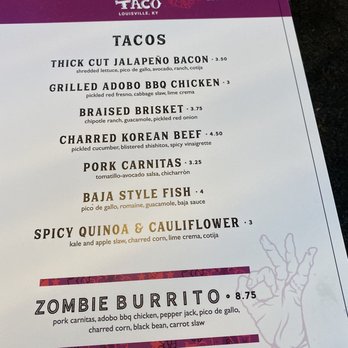 Zombie Taco - Lunch Menu - Tacos Near Me - Louisville, Kentucky Zombie Taco - Lunch Menu - Tacos Near Me - Louisville, Kentucky