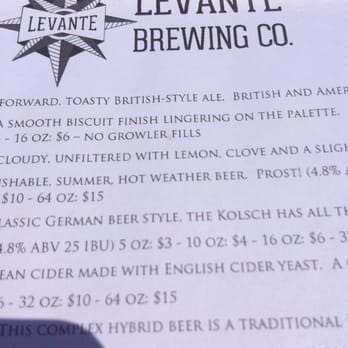 Levante Brewing Company - Breweries Near Me - West Chester, Pennsylvania Levante Brewing Company - Breweries Near Me - West Chester, Pennsylvania