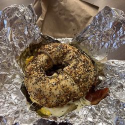 Bacon Egg and Cheese on an Everything