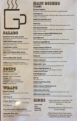 Menu photo 1 Grindstone Cowboy Eagleville, TN