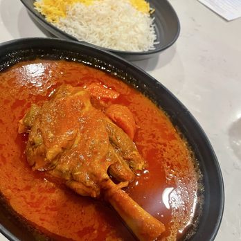Maydoon - Lamb Shank braised lamb shank, cooked in an onion, tomato and turmeric broth. served with rice. - Persian/Iranian Near Me - Sacramento, California