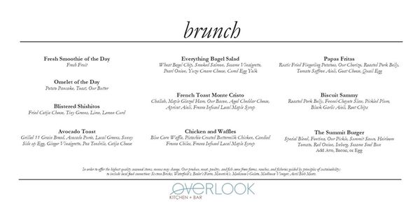 Menu photo 5 Overlook Kitchen + Bar Cincinnati, OH