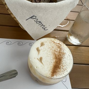 Psomi - Bread basket and boozy frappe with their homemade pumpkin syrup - Bakeries Near Me - Tampa, Florida Psomi - Bread basket and boozy frappe with their homemade pumpkin syrup - Bakeries Near Me - Tampa, Florida
