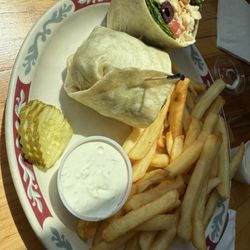 Gibby's Diner - Mediterranean veggie wrap with chicken.