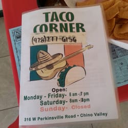 Taco Corner - Menu cover