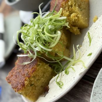 Salt + Ash Beach House - JALAPEÑO CORNBREAD with tequila lime butter ($10) - Seafood Near Me - Halifax, Nova Scotia