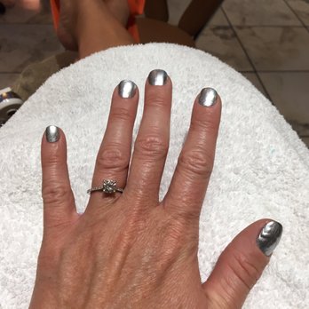 Beverly Hills Nail & Spa - Meticulously painted nails- Essie Silver. - Nail Salons Near Me - Dallas, Texas Beverly Hills Nail & Spa - Meticulously painted nails- Essie Silver. - Nail Salons Near Me - Dallas, Texas