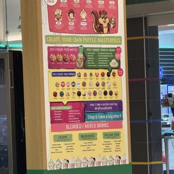 Puffle Waffle - Menu when ordering using  Umpqua Dairy Brand Ice Cream - Desserts Near Me - Happy Valley, Oregon