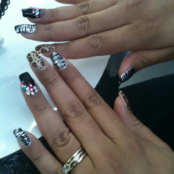 Champion Salon - Olivia of Jerseylicious inspired "disco jungle" nails!! Thanks ladies! BEST NAIL SALON EVER!! XD - Nail Salons Near Me - San Leandro, California Champion Salon - Olivia of Jerseylicious inspired "disco jungle" nails!! Thanks ladies! BEST NAIL SALON EVER!! XD - Nail Salons Near Me - San Leandro, California