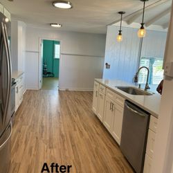 Xtreme Services - New kitchen. This is the view when walking in from the yard.