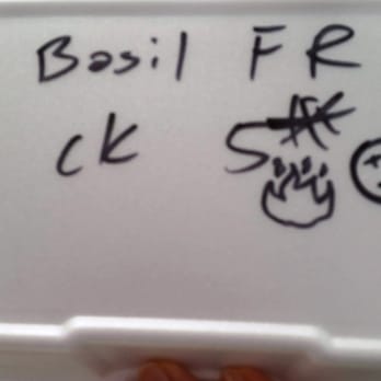 Thai Riverside - HILARIOUS BOX OF THE LEVEL 5 BASIL FRIED RICE - Thai Near Me - Grapevine, Texas