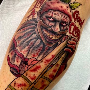 Blue Label Tattoo - Twisty from American Horror Stories - Tattoo Near Me - Orange, California Blue Label Tattoo - Twisty from American Horror Stories - Tattoo Near Me - Orange, California