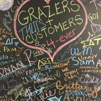 GRAZERS - Customers can write on the chalk wall! - New American Near Me - Kent, Ohio GRAZERS - Customers can write on the chalk wall! - New American Near Me - Kent, Ohio