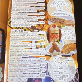 Cha Cha Cha Cuban Cafe - May 2025 Menu - Cuban Near Me - Kenilworth, New Jersey Cha Cha Cha Cuban Cafe - May 2025 Menu - Cuban Near Me - Kenilworth, New Jersey