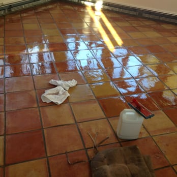 LI Terracotta Tile - See the difference between stripped with no sealer and stripped with sealer - Flooring Near Me LI Terracotta Tile - See the difference between stripped with no sealer and stripped with sealer - Flooring Near Me