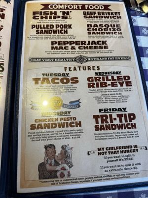 Menu photo 4 Little Waldorf Saloon Reno, NV