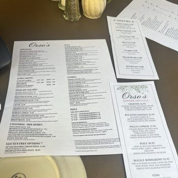 Orso's - Menus - Italian Near Me - Chicago, Illinois Orso's - Menus - Italian Near Me - Chicago, Illinois
