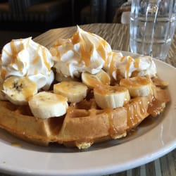 Grainfields Restaurant - Banana Caramel Waffle. (Sans ice cream)