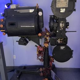 A vintage movie projector A vintage movie projector