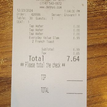 Denny's - Great service as usual. - American Near Me - Santa Ana, California Denny's - Great service as usual. - American Near Me - Santa Ana, California
