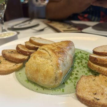 Shadowbrook - Baked Brie with jalapeño jelly. - American Near Me - Capitola, California Shadowbrook - Baked Brie with jalapeño jelly. - American Near Me - Capitola, California