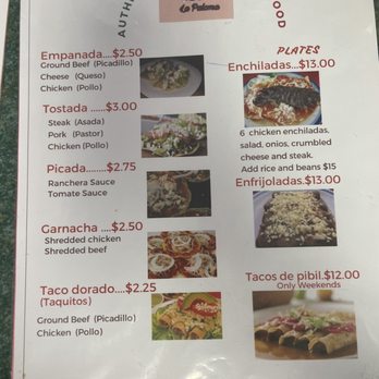 La Paloma - Menu - Mexican Near Me - Elizabethtown, Kentucky