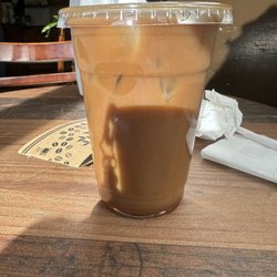 Iced coffee with vanilla
