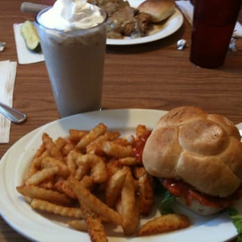 Five Forks Cafe - Fried chicken sandwich + milkshake. Yum! - Diners Near Me - Williamsburg, Virginia Five Forks Cafe - Fried chicken sandwich + milkshake. Yum! - Diners Near Me - Williamsburg, Virginia