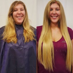 The Silva Chair Salon - Extra long blonde hair extensions