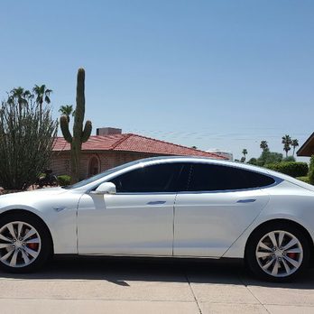 Precision Mobile Window Tinting - 2018 tesla model S , 18% suntek carbon technology film - Car Window Tinting Near Me - Phoenix, Arizona