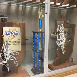 North Central High School - Cases of trophies proudly displayed