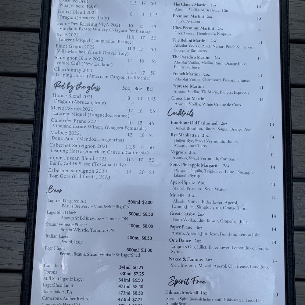 Wine List Wine List