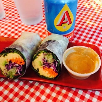 Koriente - Hummus roll and ice cold American IPA. - Asian Fusion Near Me - Austin, Texas