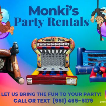 Monki’s Party Rentals - Bounce House Rentals Near Me Monki’s Party Rentals - Bounce House Rentals Near Me