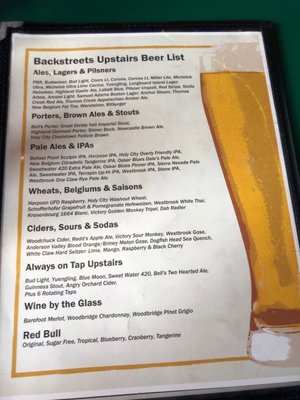 Photo of Backstreets Pub & Grill - Clemson, SC, US. Beer!