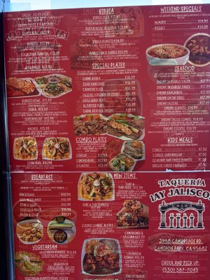 Menu photo 1 Taqueria Ay Jalisco Cameron Park, CA